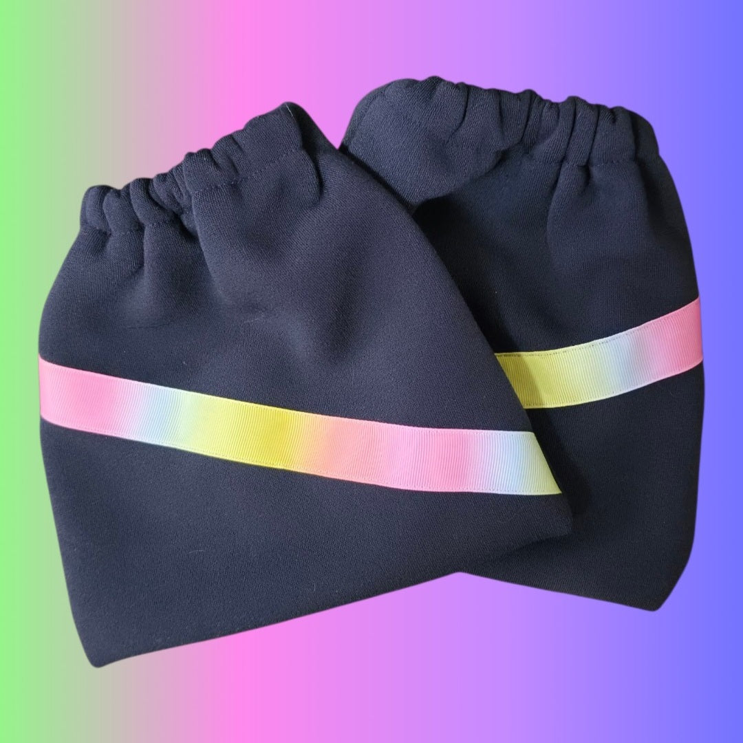 Stirrup Socks Navy & Rainbow