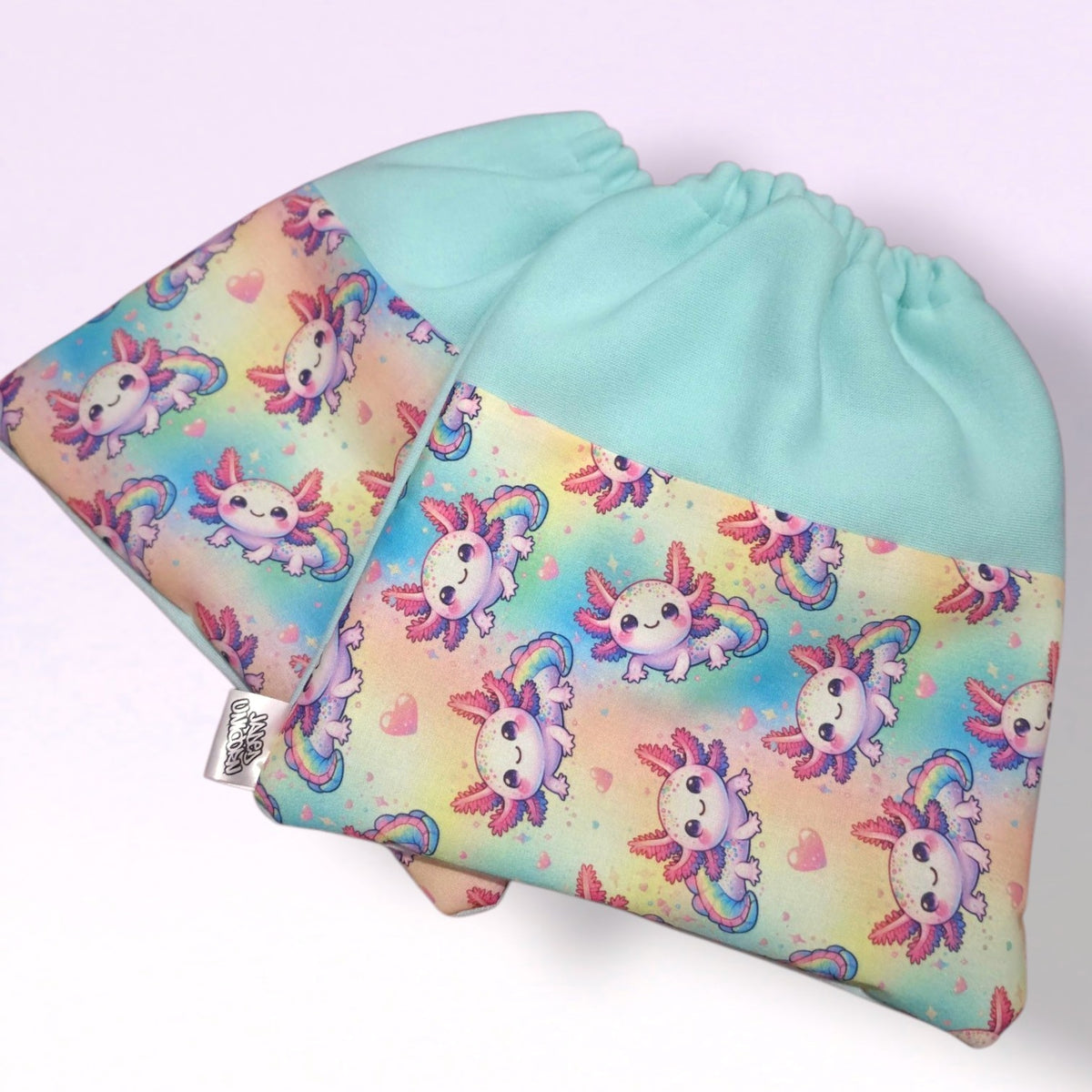Stirrup Socks - Pastel Mint Axolotl