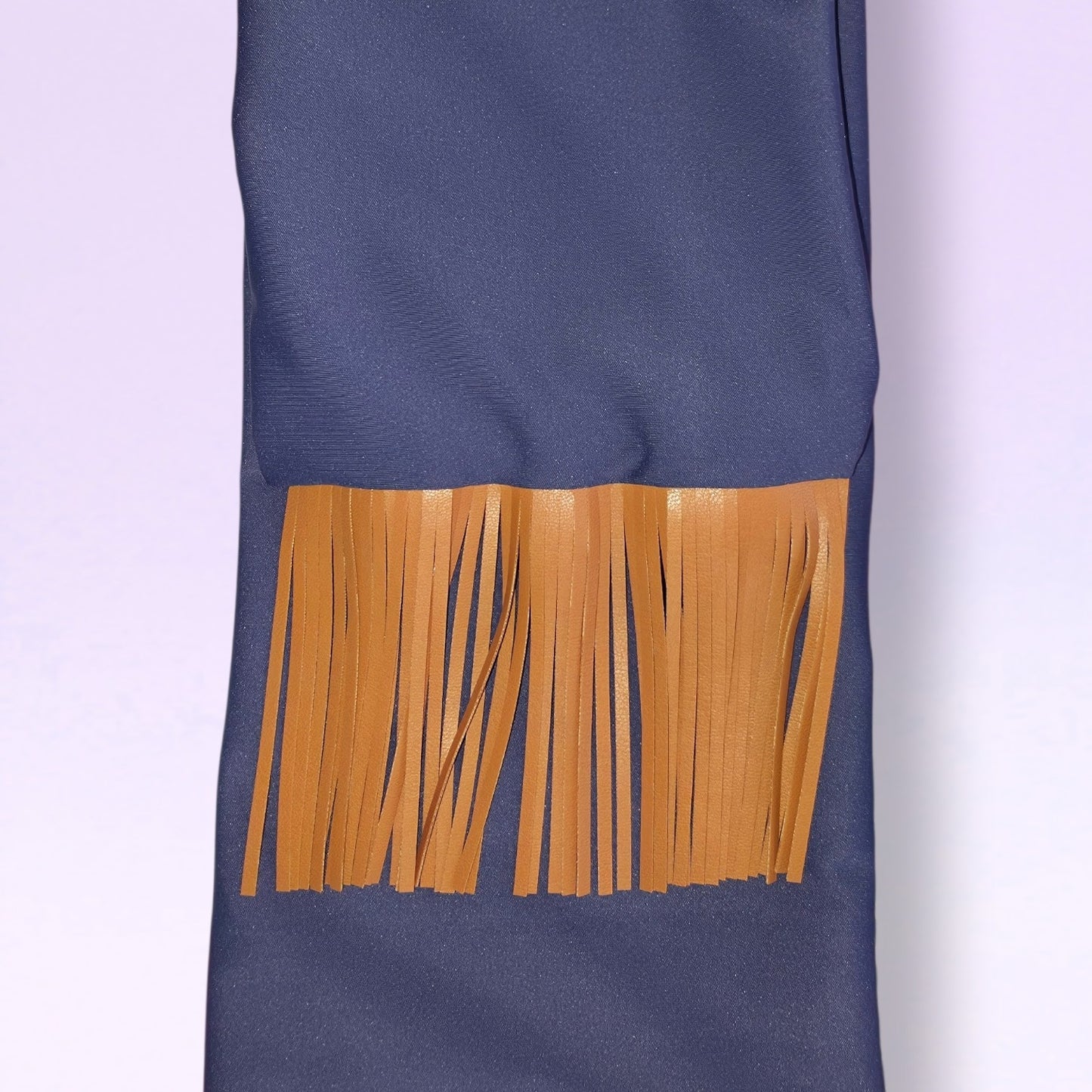 Swish Slinky Tail Bag - Navy with tan/brown tassels