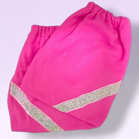 NQR 50% OFF! Stirrup Socks - Pink with Rainbow AB Crystal Bling