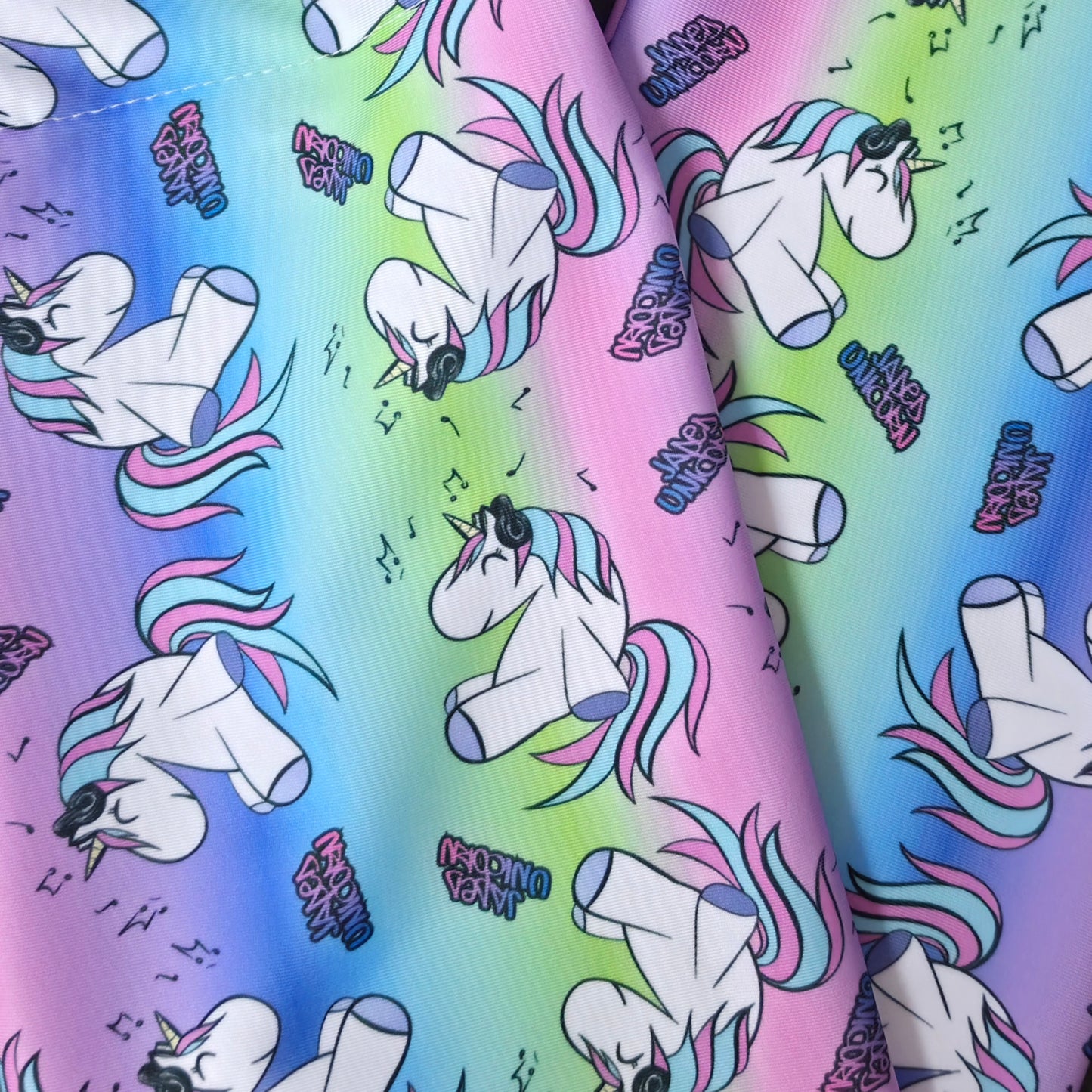 Close up of fabric, "Jaded Unicorn original artwork Self Titled"