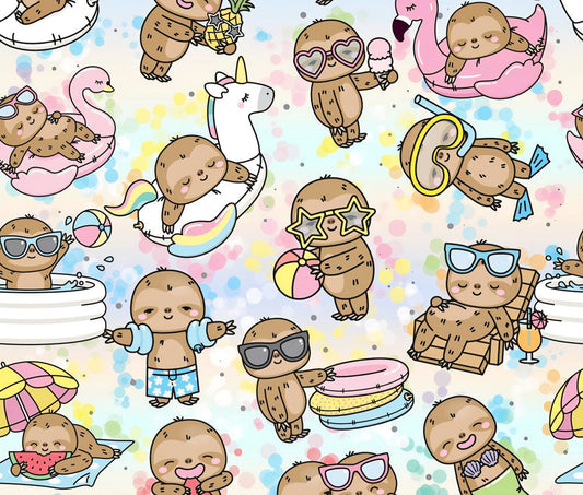 Slinky Tail Bag - Summer Sloths
