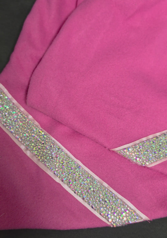 Stirrup Socks - Pink with AB Crystal Bling