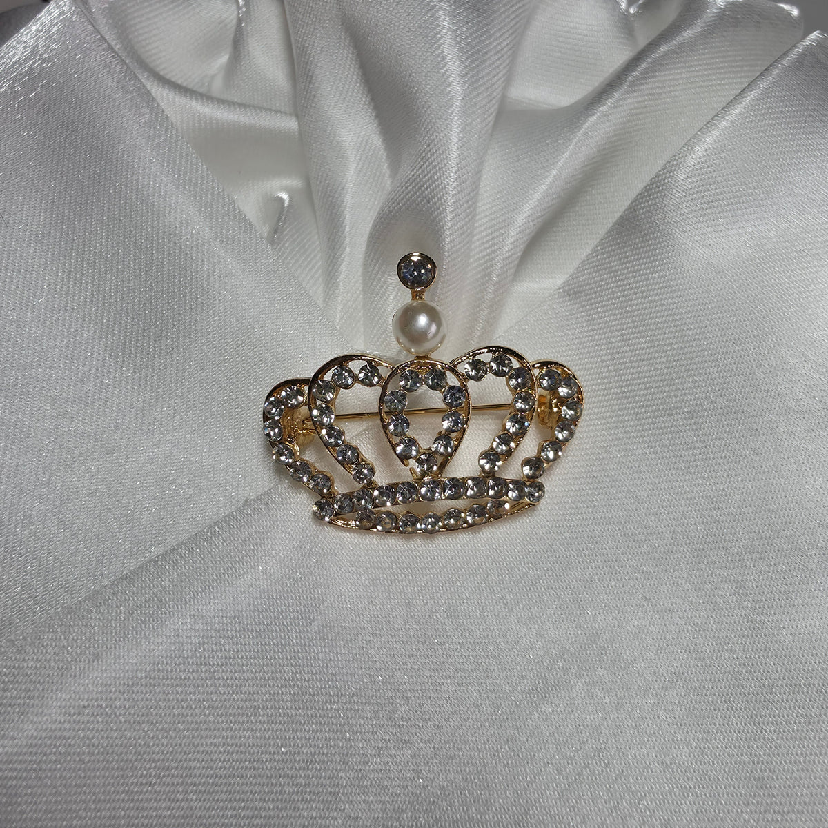 Pearl Princess Crown Brooch