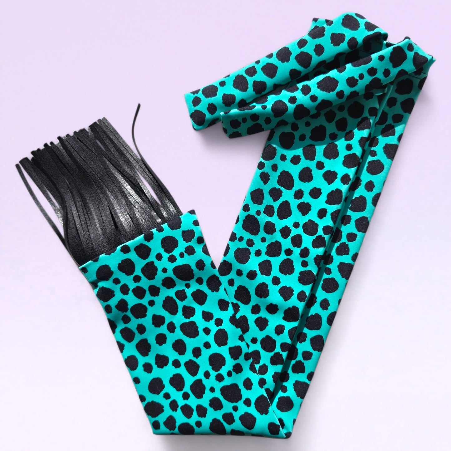 Swish Slinky Tail Bag - Teal & Black Spots