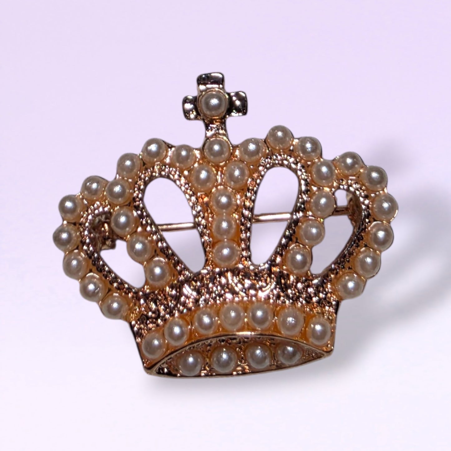 Rose Gold Crown Lapel Pin