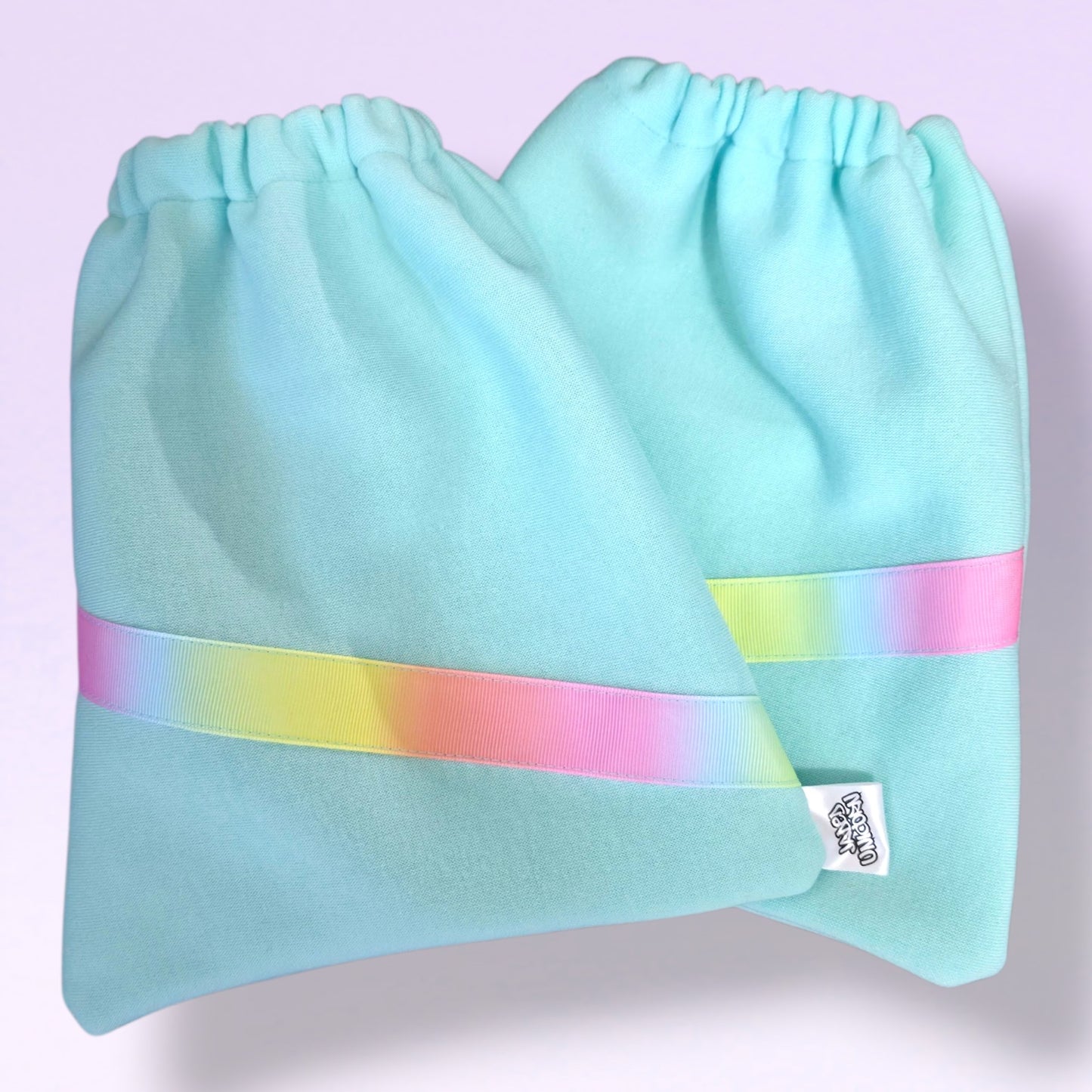 Stirrup Socks - Pastel Mint Rainbow