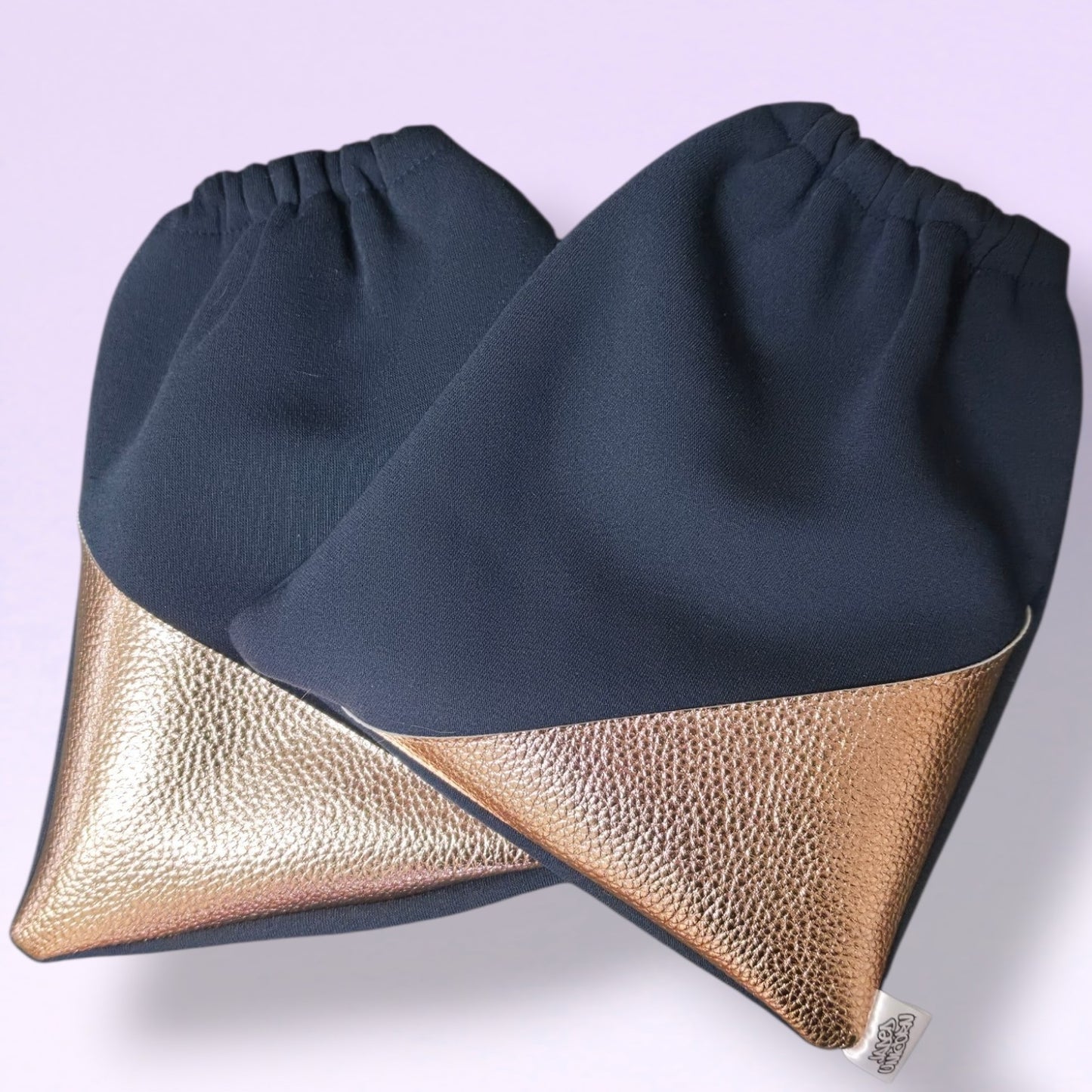Stirrup Socks - Navy & Rose Gold