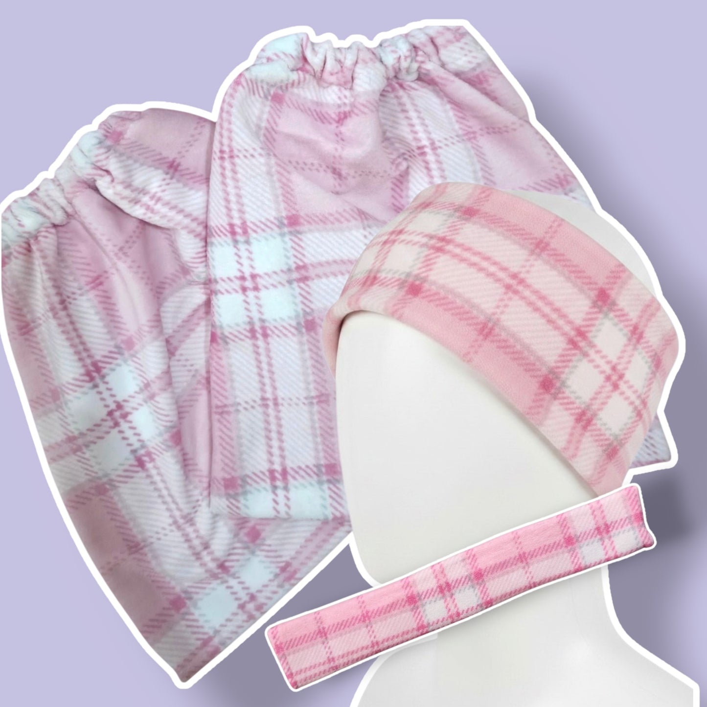 Pale Pink Plaid Bundle (3piece set)