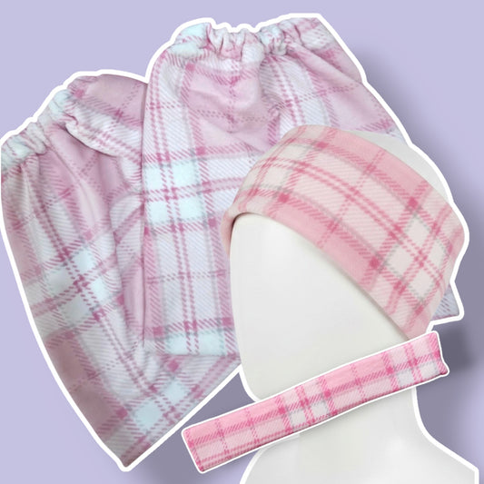 Pale Pink Plaid Bundle (3piece set)