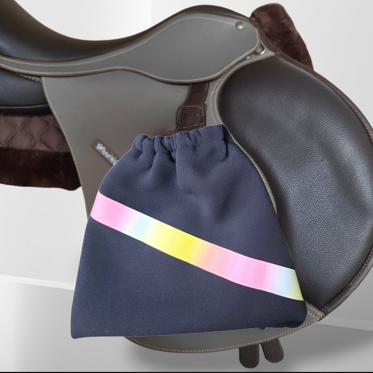 Stirrup Socks Navy & Rainbow