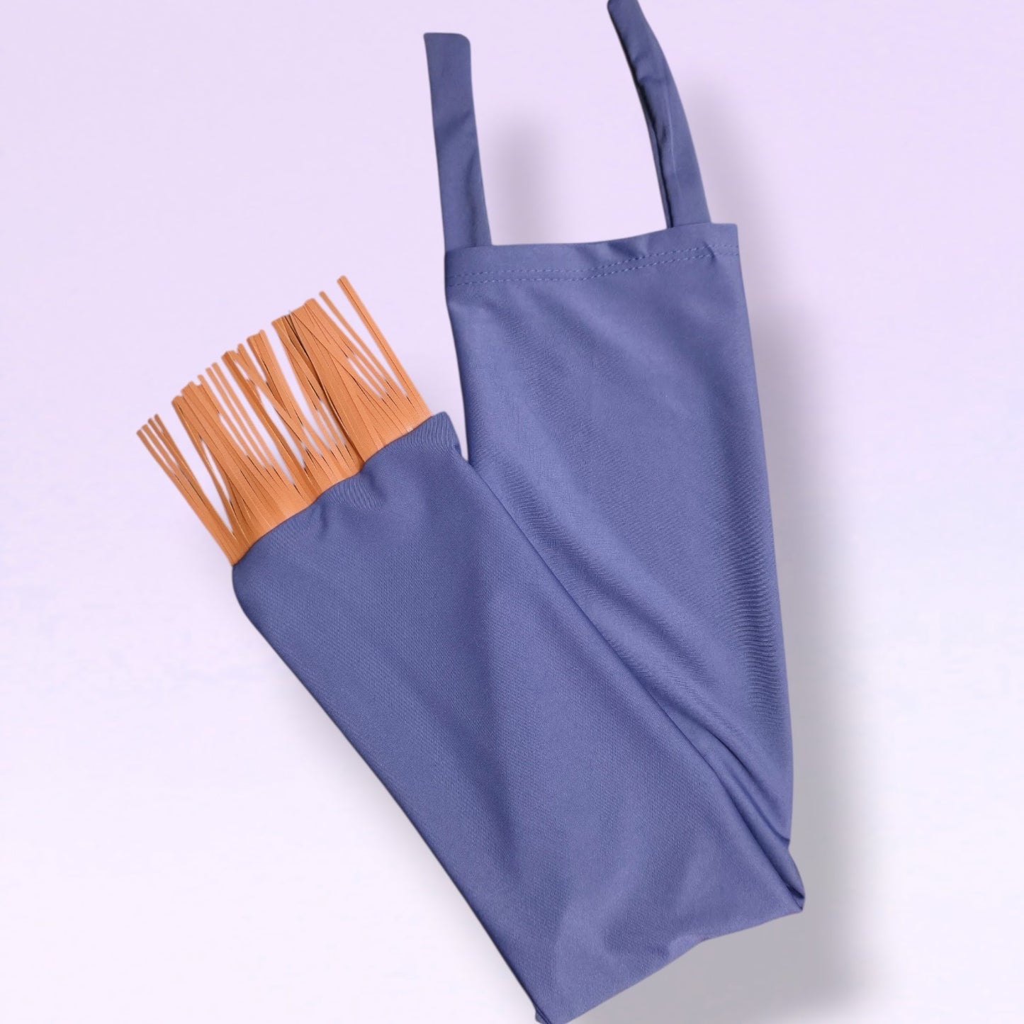 Swish Slinky Tail Bag - Navy with tan/brown tassels