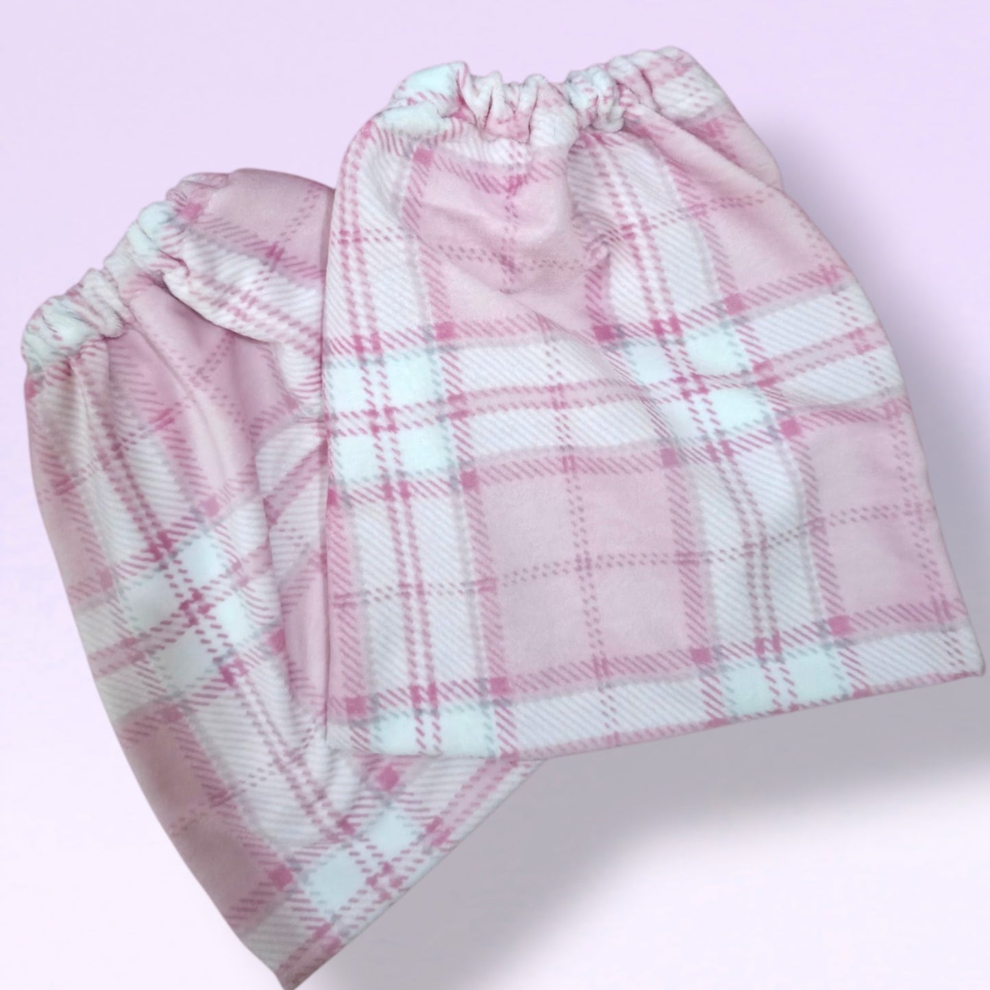 Stirrup Socks - Pale Pink Plaid