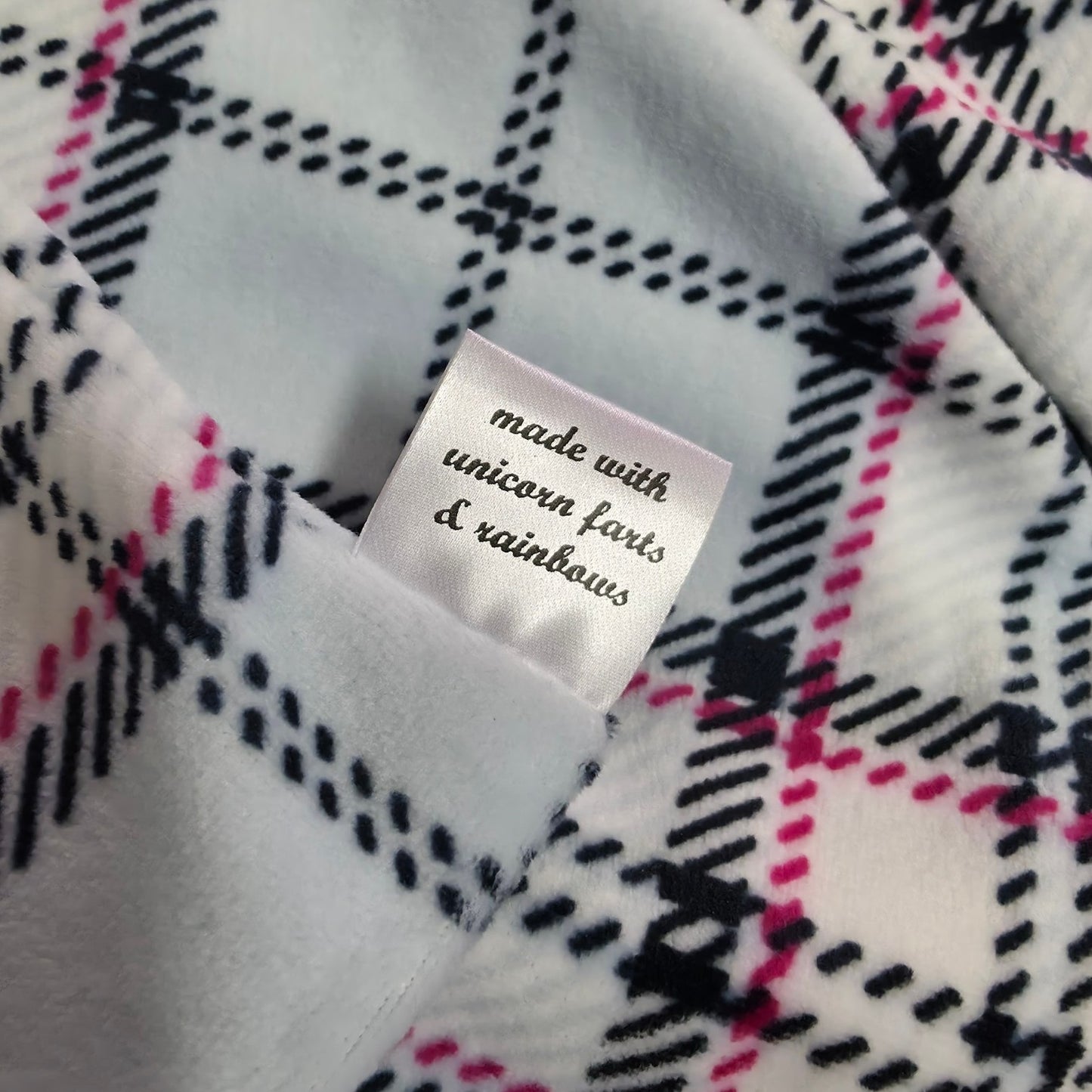 Stirrup Socks - Black & Pink Plaid