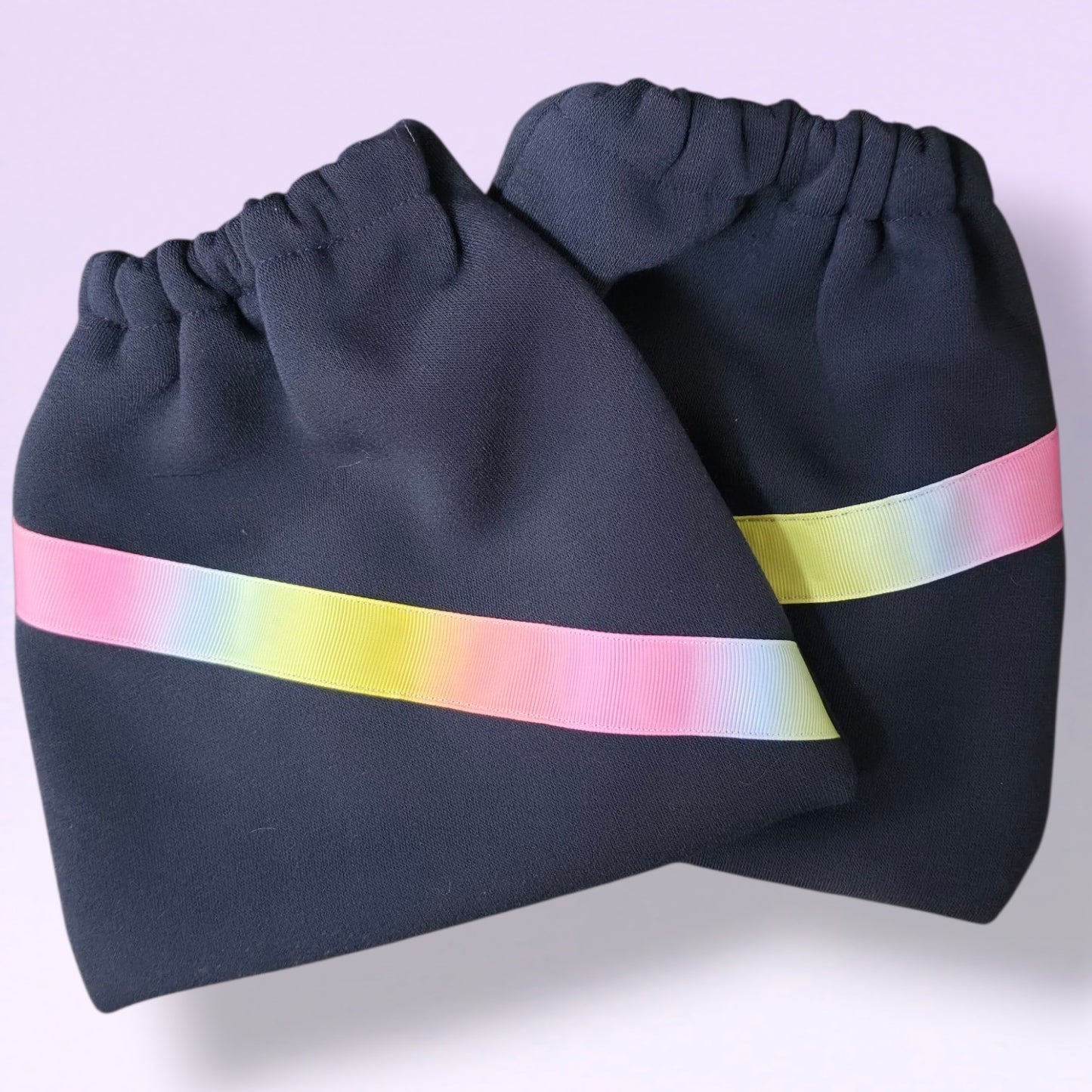Stirrup Socks Navy & Rainbow