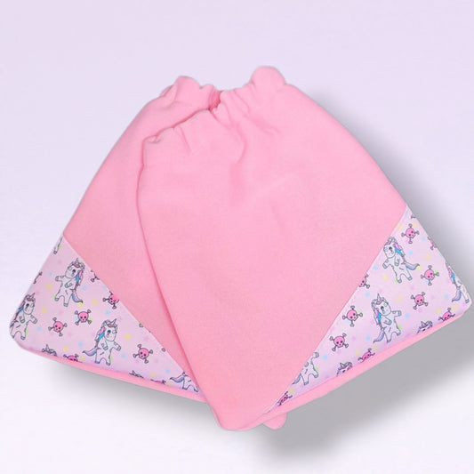 Stirrup Socks - Zombie Unicorn on Fairy Floss Pink