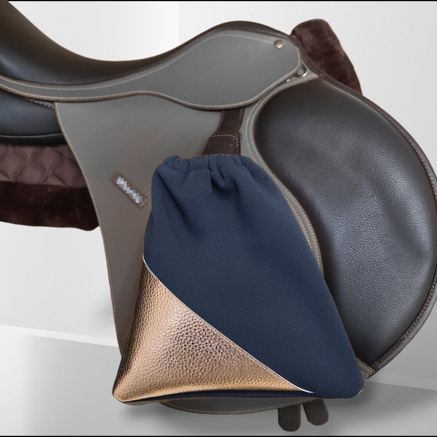 Stirrup Socks - Navy & Rose Gold