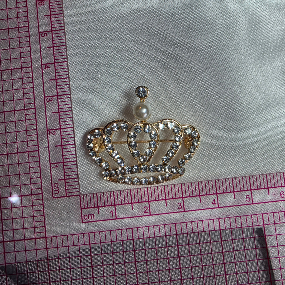 Pearl Princess Crown Brooch